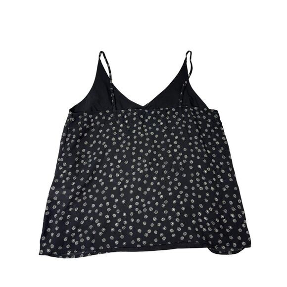 Banana Republic Women's V-Neck Flowy Tank | Black | Sun Print | Medium - Picture 2 of 6